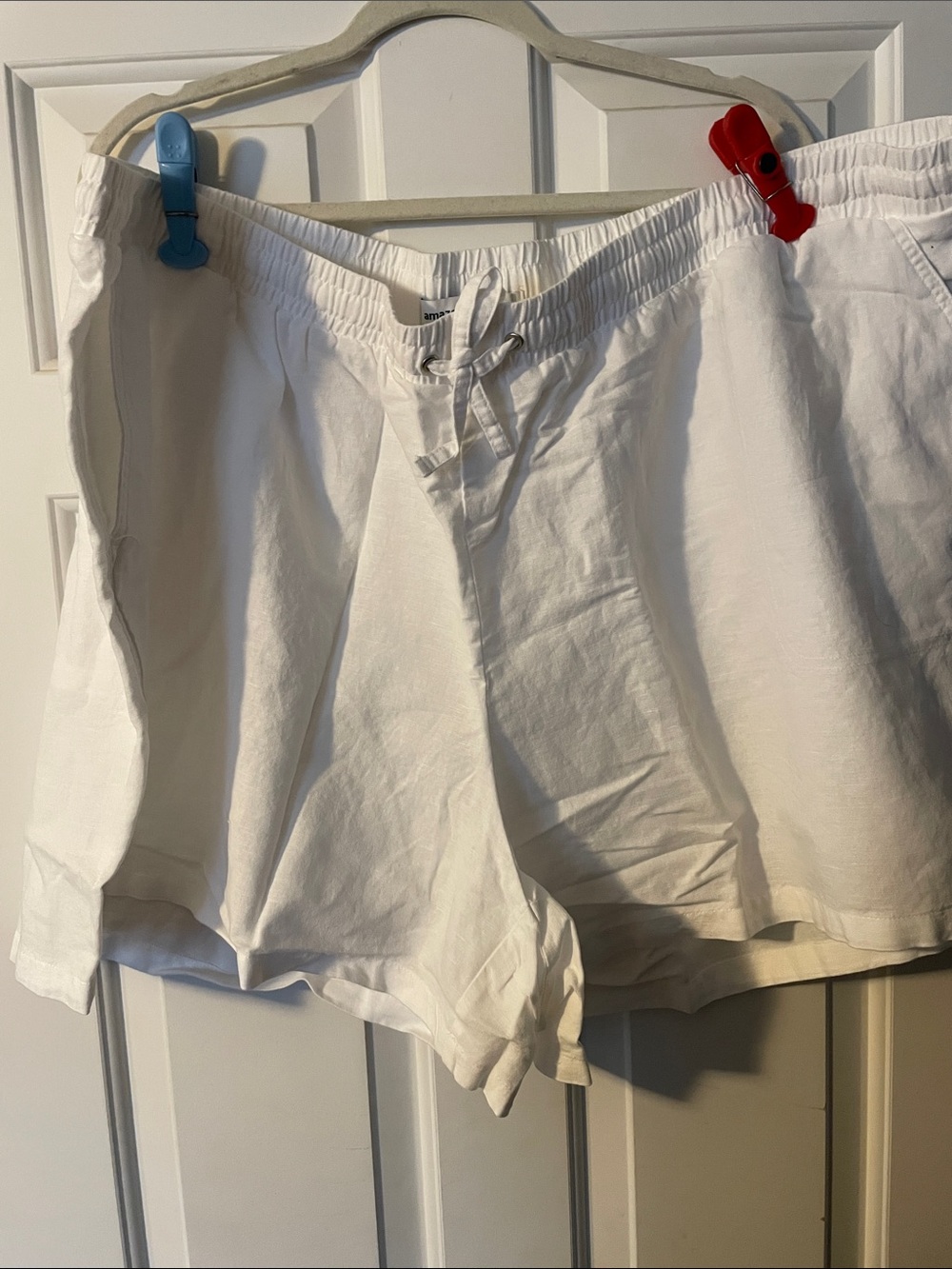 Amazon Essentials White Athletic Drawstring Shorts